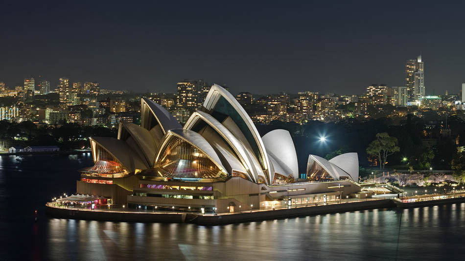 Australia Evening Opera Theater River Landmark