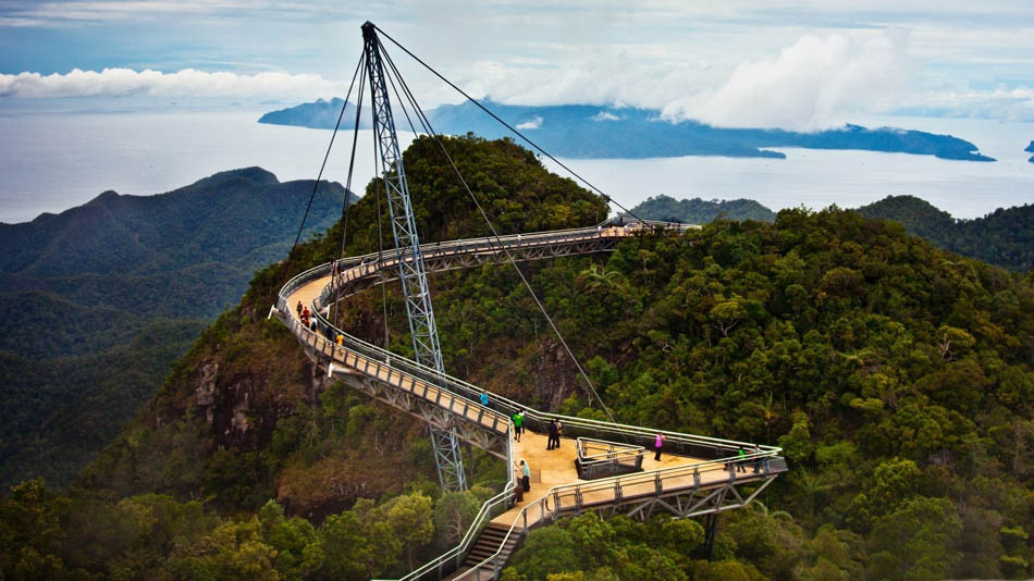 Malaysia Langkawi Bridge Landscape Trees